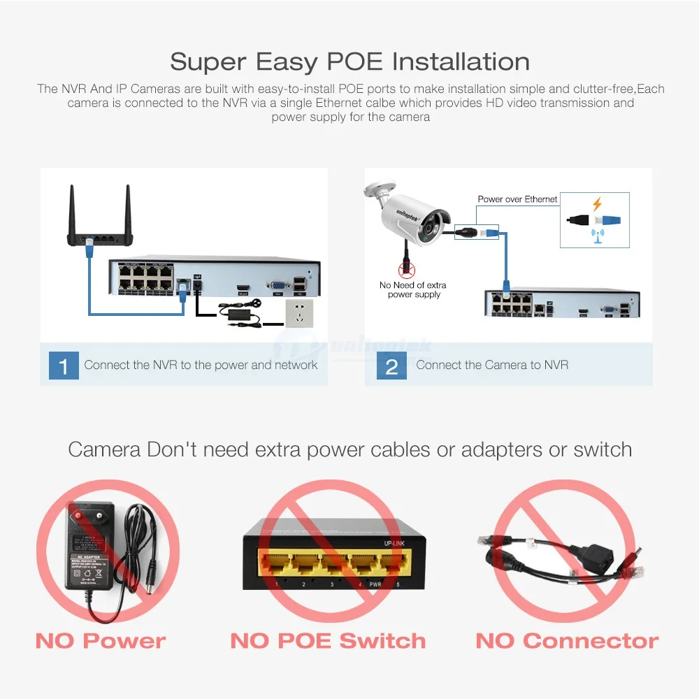8CH 1080P 48V POE NVR комплект камеры безопасности CCTV система 8 шт. 2.0MP IP камера P2P металлический чехол ИК ночного видения комплект видеонаблюдения