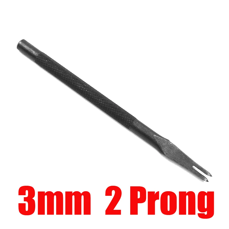 3mm Black 2 Prong 3, 4, 5 мм расстояние между кожаными дырочками DIY ручной перфорированный алмазный инструмент для шитья дырокол инструмент для перфорации кожи 1/2/4/6 - Цвет: 3mm Black 2 Prong