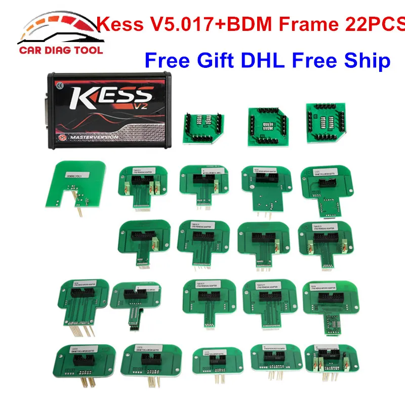 Интернет Kess V2 V5.017 мастер евро ЕС красный PCB БД + BDM кадр адаптеры 22 шт. 5 017 V2.23 ЭБУ