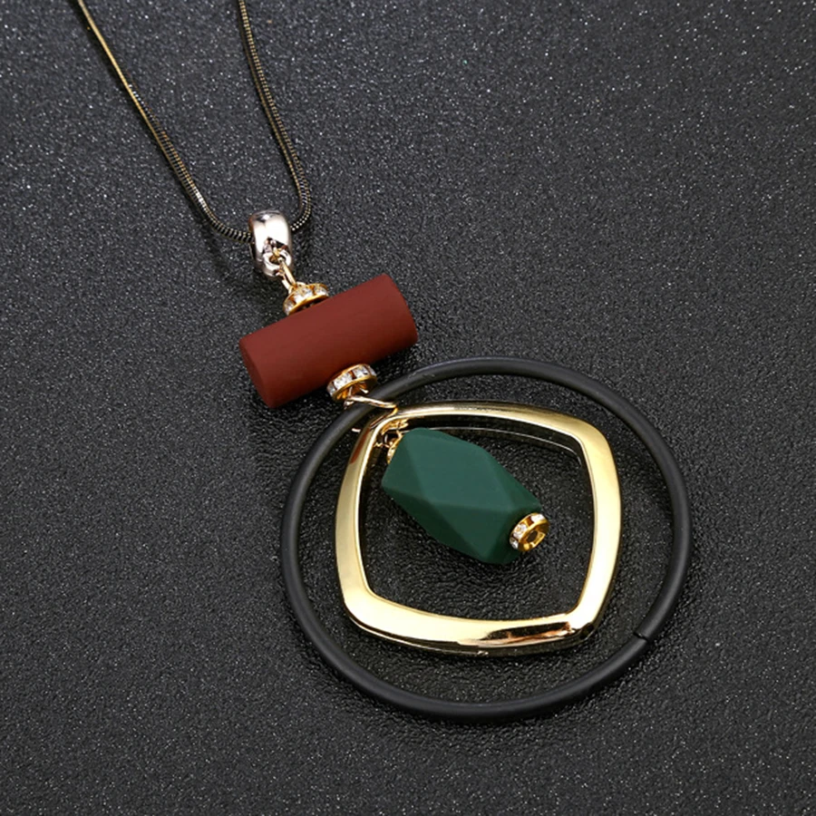 TJP New Hot Sale Fashion Trend Bohemian Style Acrylic Necklace Choker Jewelry For Women &amp Pendant | Украшения и аксессуары