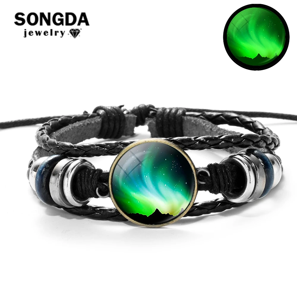 Фото SONGDA зеленый Aurora Borealis браслет Северной светильник художественная фотография (купить)