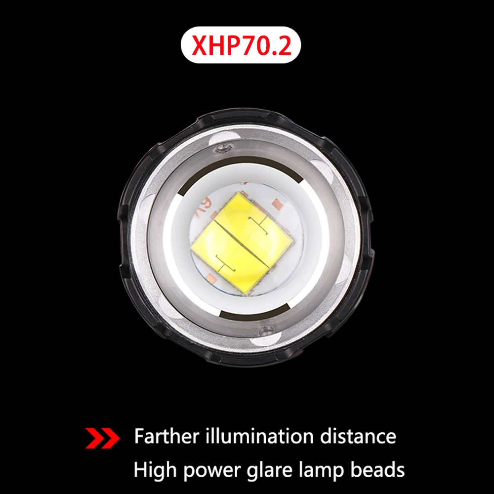 Супер яркий XHP70.2 USB Перезаряжаемый светодиодный налобный фонарь XHP70, фара для охоты и велоспорта, водонепроницаемая, 3x18650