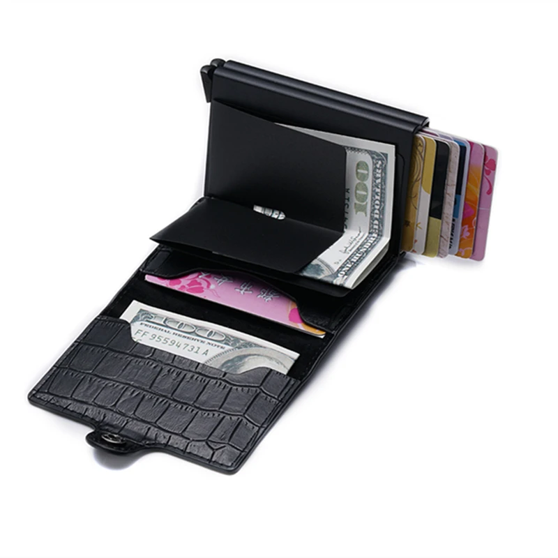 Kissyenia новый дизайн Rfid блочный держатель для кредитных карт мужской деловой