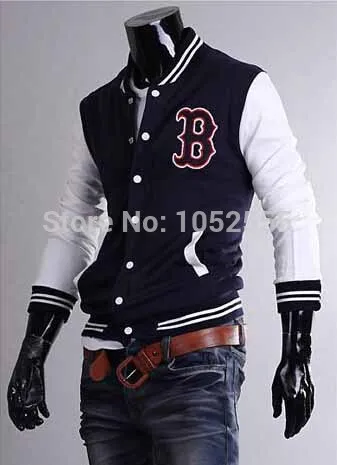 Fashion Mens Boys Varsity Letterman University College Baseball Jacket Coat Tops Outwear Ages 3-99 MN104 | Мужская одежда