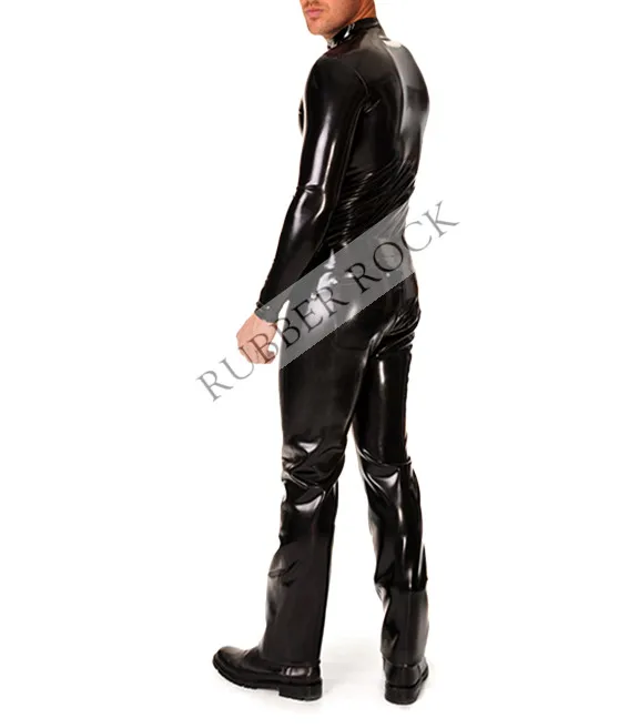 

Latex Long Sleeves Shirt classic skin-tight top with a full-length zipper Latex Suit (NO Pants)
