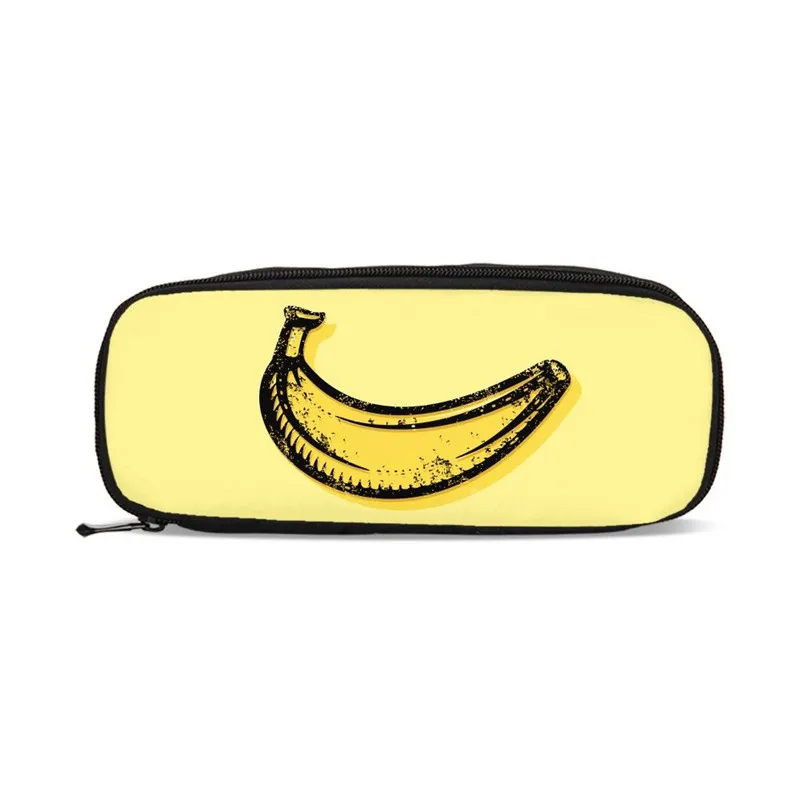 Banana Fruit Design Kids Pen Bag Coin Wallet Purse Cosmetic Boys Girls Pencil Pouch Shcool Stationery Case necessarie | Багаж и сумки