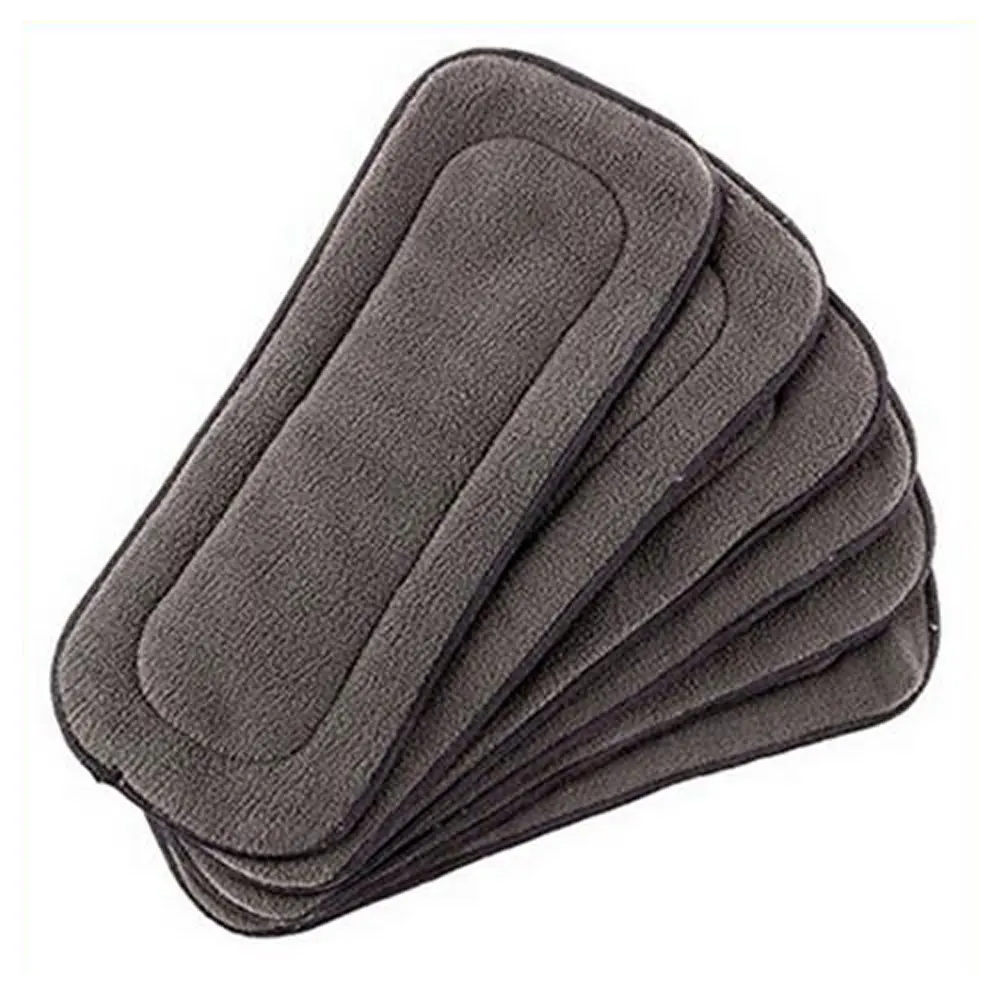 100 шт. впитывающие вкладыши для подгузников моющиеся из бамбукового угля