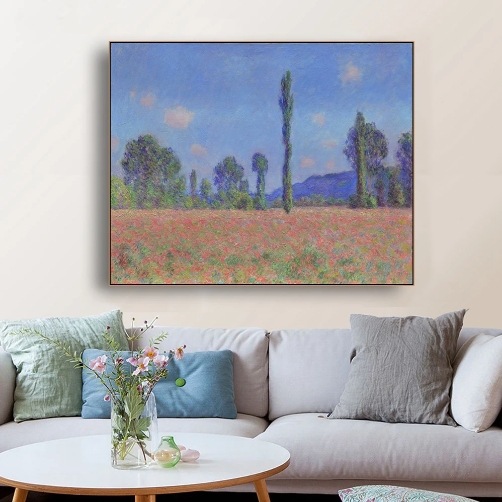 Постер для каллиграфии с маками от Monet настенная живопись на холсте и печать