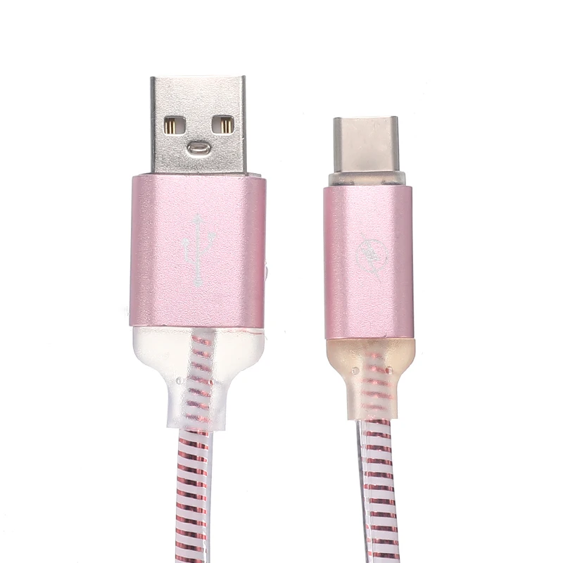 Новый Android градиент Llight Type C USB зарядный кабель для Onplus 5T Xiaomi Samsung phone светящийся