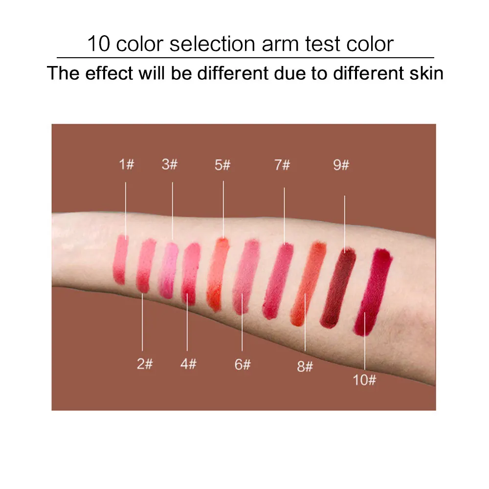 10 цветов матовая помада сексуальная с добавкой стойкий водонепроницаемый макияж
