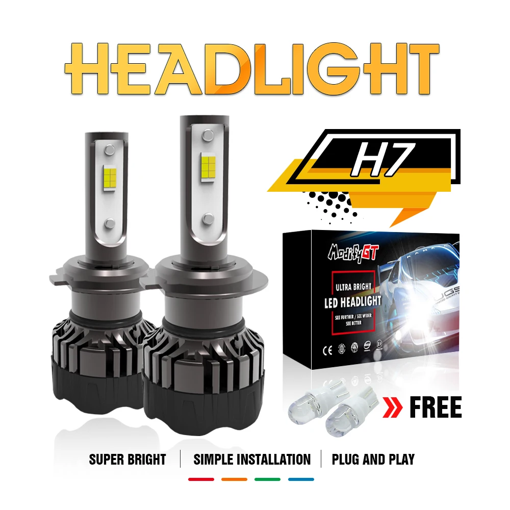 Modifygt 3 Изменение цвета 5 режимов H4 led H7 H8/H9/H11 9005/HB3 9006/HB4 фара 3000K 4300K 6000K 50W 12V