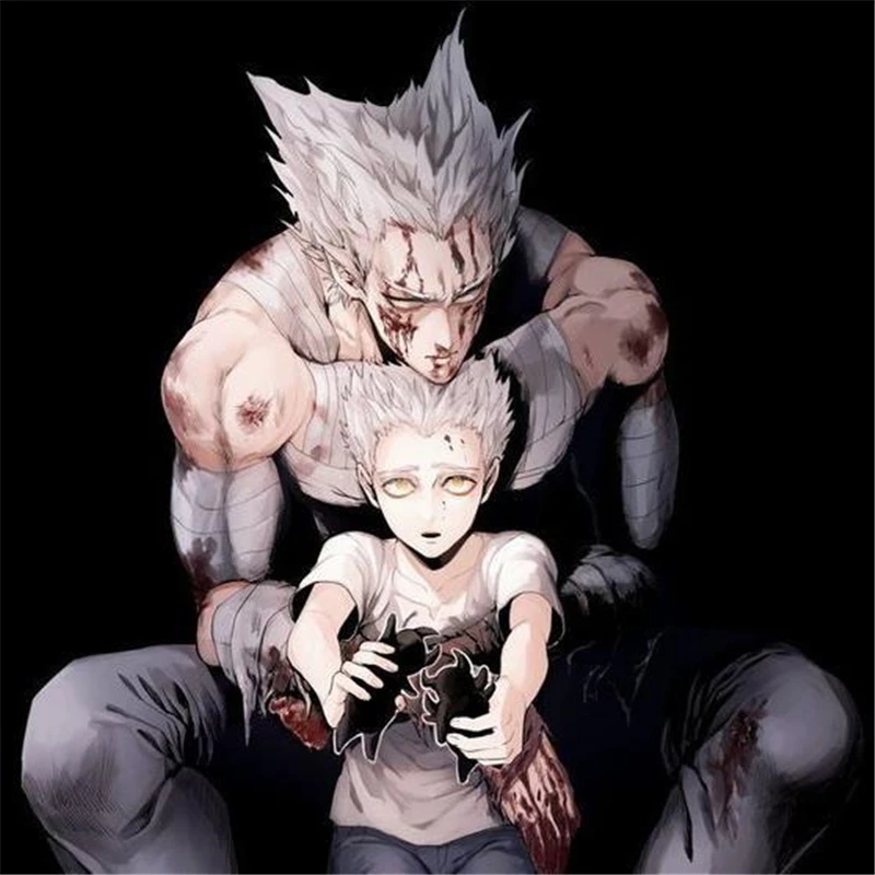 Парик для косплея Аниме ONE PUNCH MAN GAROU парик серебристо серый кудрявый из смешанного