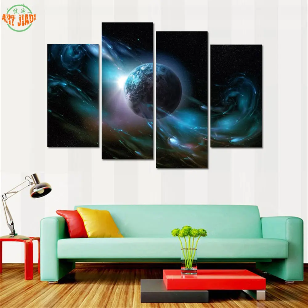 NEW 1-3-4-5 Piece/set Canvas Art The Planet Leaves the Earth PANLES HD Decorations For Home Wall Prints B359 | Дом и сад