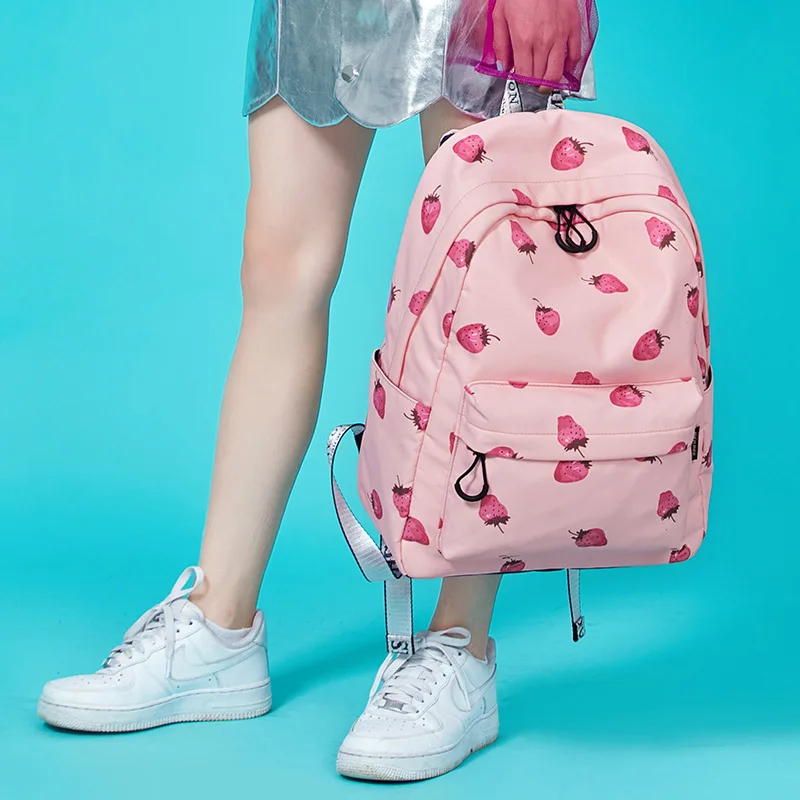 Модный рюкзак для девочек милый школьный в мультяшном стиле кавайный с принтом