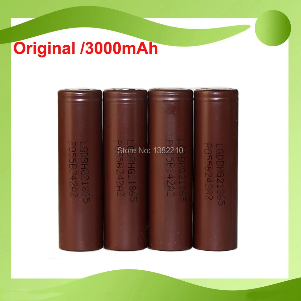 4 шт./лот 18650 3,6 V 18650 hg2 3000mAh непрерывная 20A разрядка батареи для LG HG2