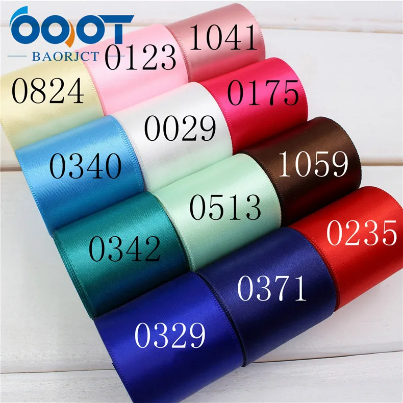 12style mix OOOT BAORJCT 1742825 38 мм 10 ярдов твердые цветные ленты атласная лента для свадьбы Вечерние стол юбилей торт цветок украшения - Цвет: 12style mix