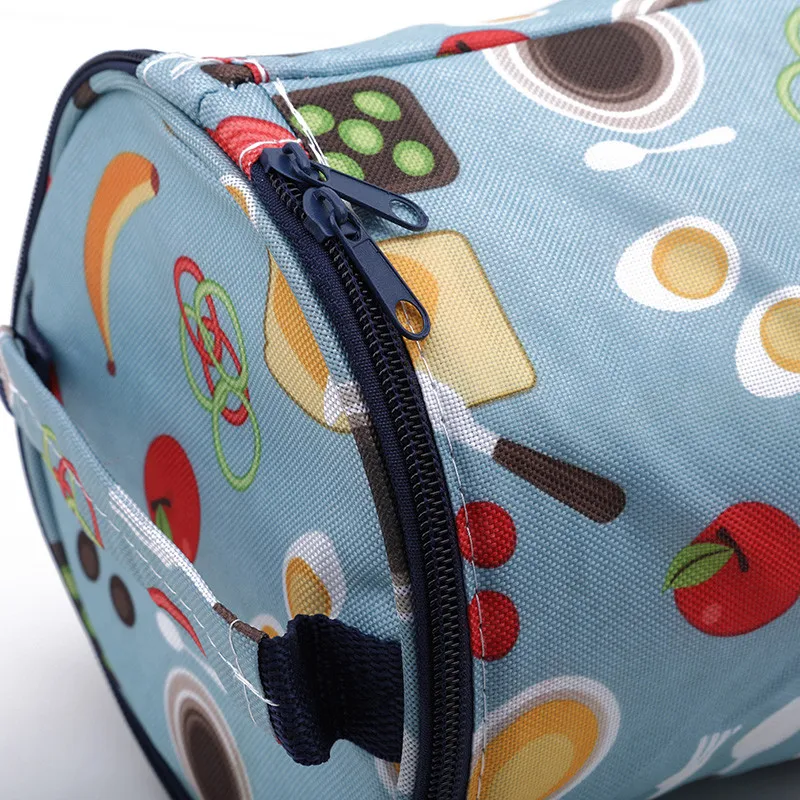Цилиндрическая сумка для ланча с рисунком 1 шт. портативная Детская пикника