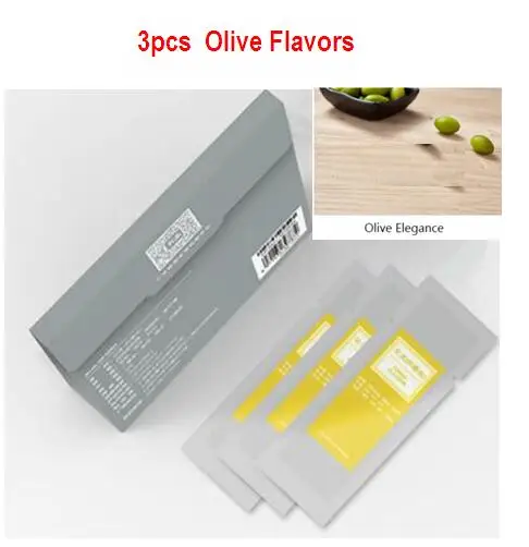 3pcs Olive flavor Xiaomi автоматический выхлоп ароматерапия диффузор устраняет запах mija Интеллектуальный газовый освежитель с экстрактом растений духи - Цвет: 3pcs Olive flavor