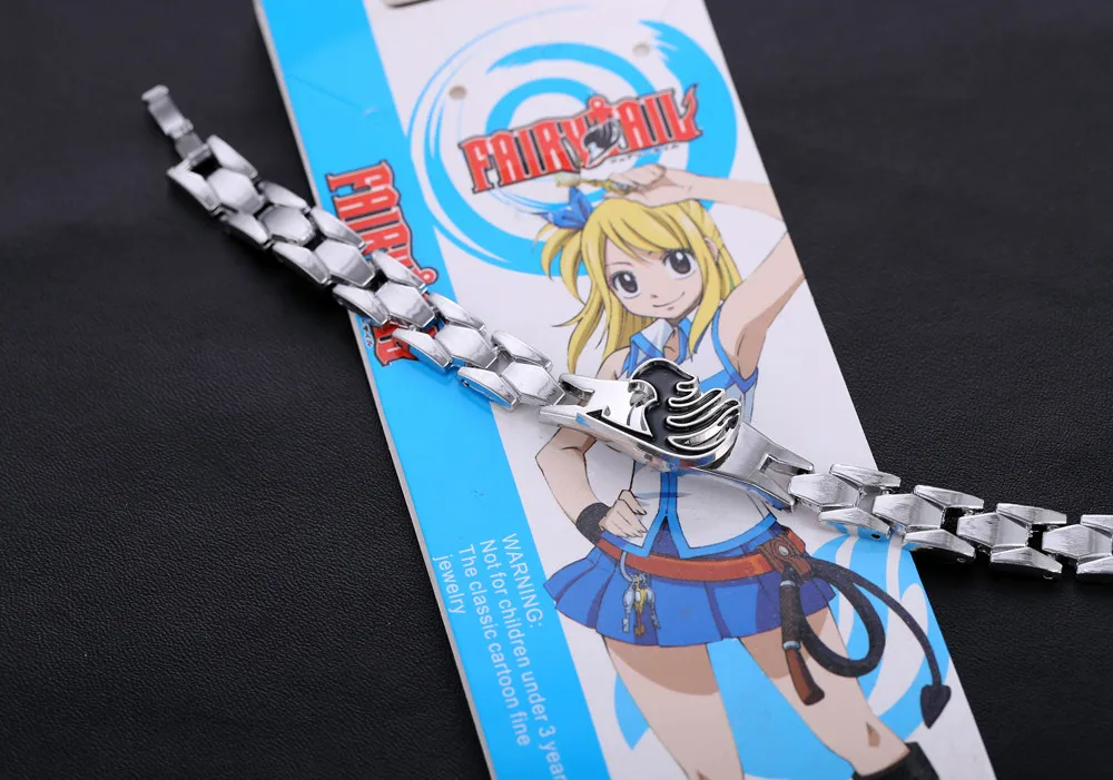 Хит продаж Аниме браслеты из сплава серебра Fairy Tail вращения косплей аксессуары