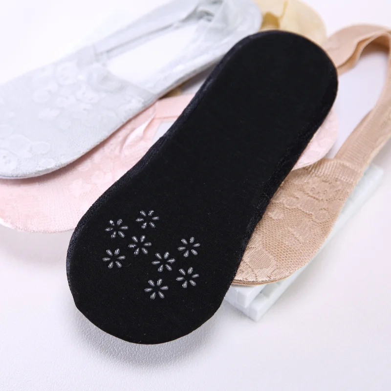 Summer Boat Socks Cute Women Silicone Anti-slip No Show Korean Style Low Cut Sexy Lace Mesh Invisible Sock Skarpetki Niski | Женская