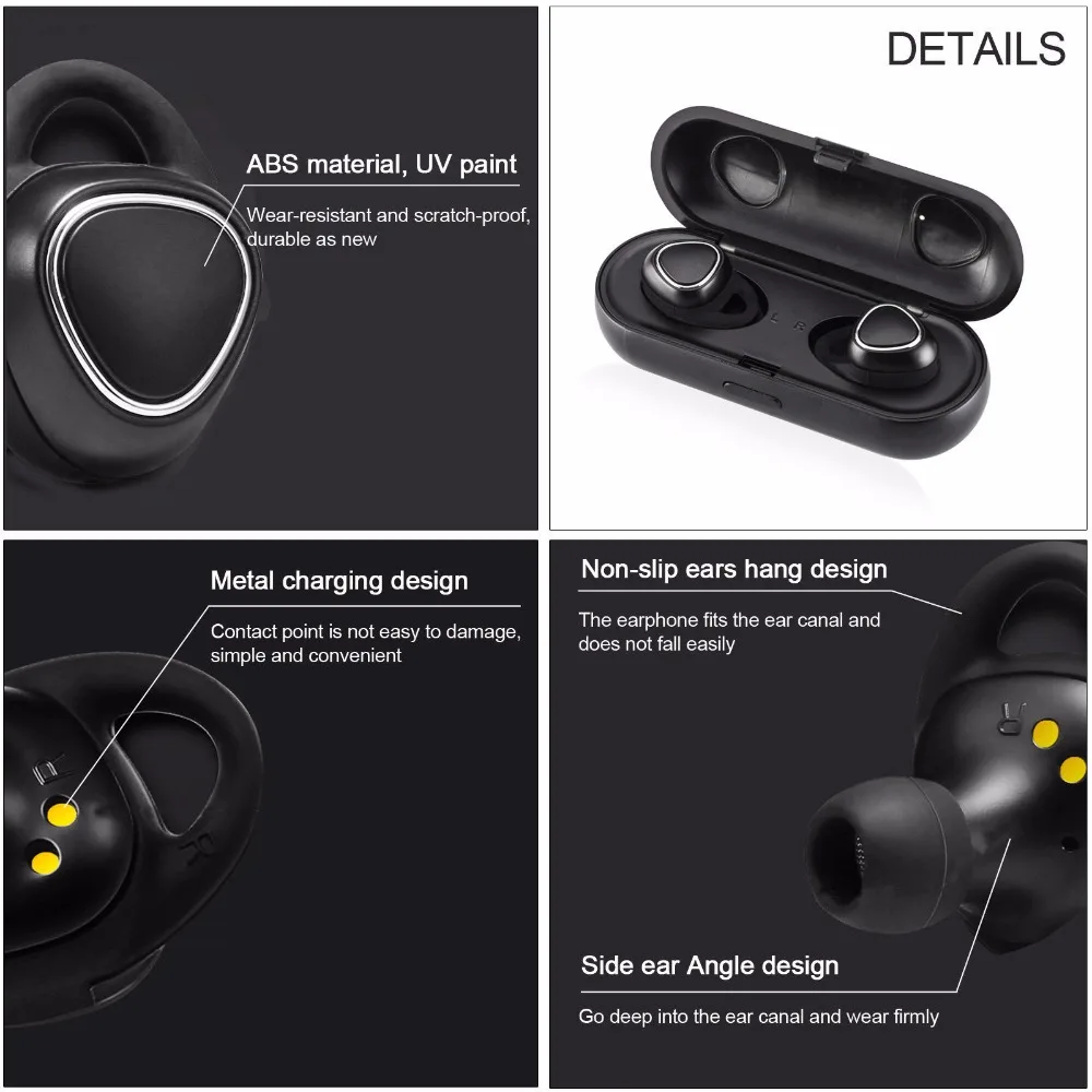 Bluetooth наушники беспроводные True Mini Twins стерео гарнитура V4.1 со встроенным