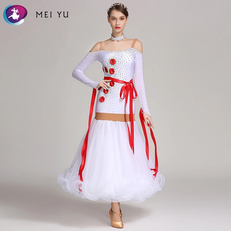 

MEI YU S7025 Modern Dance Costume Women Ladies Dancewear Waltzing Tango Dancing Dress Ballroom Costume Evening Party Dress