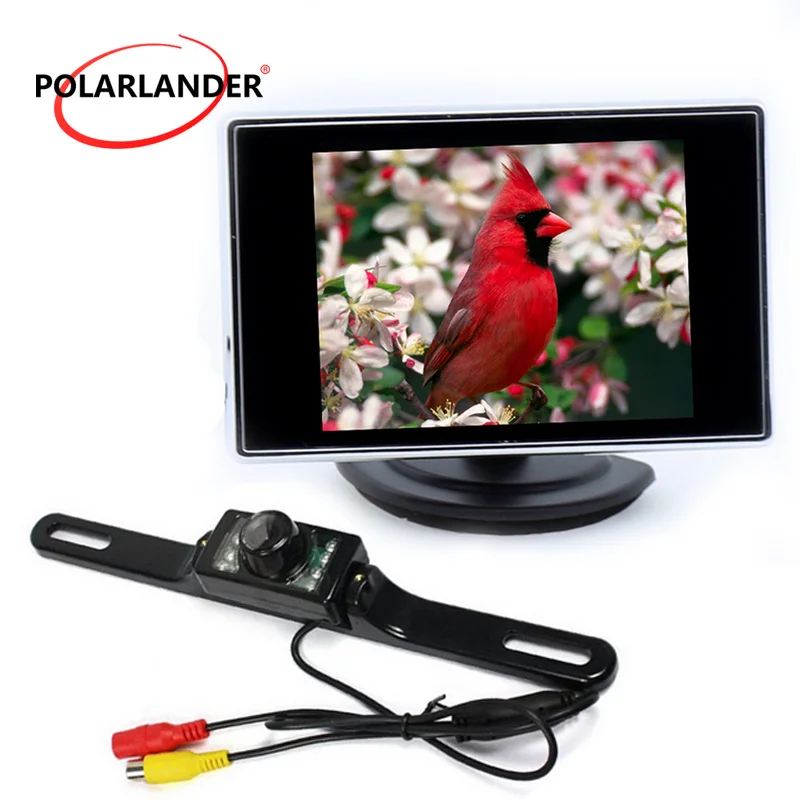 

3.5 inch TFT LCD Backup Reverse Monitor Car rear view camera monitor long lisence platee DVD Screen Auto TV Car Car Monitor