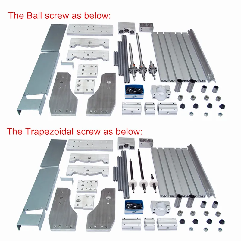 

CNC frame 3020T DIY CNC engraving machine Frame Kit with trapezoidal screw, optical axis and bearings