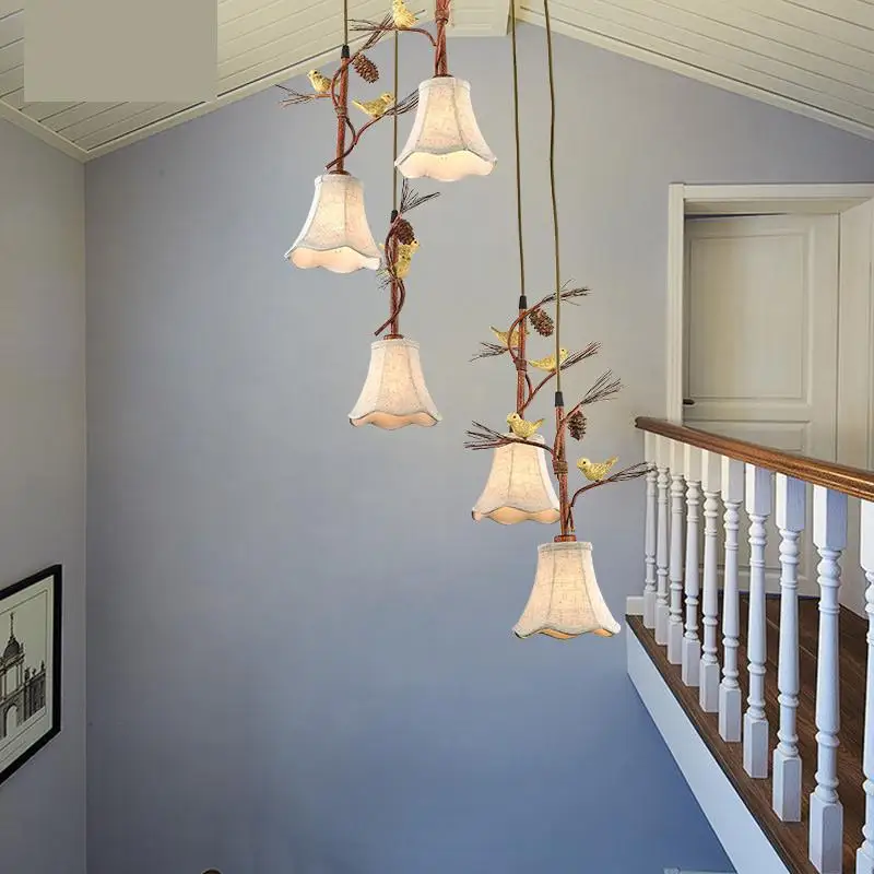 Американский кантри птица подвесной светильник s для столовой спальни лестница