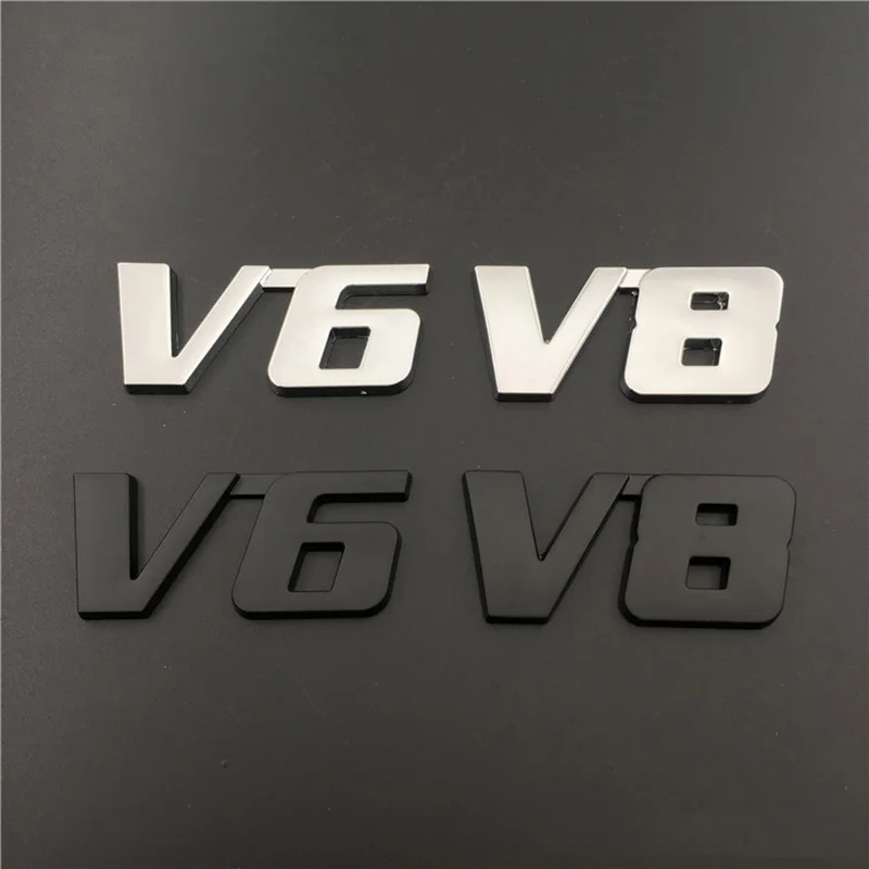 

Car Accessories V6 V8 Auto Body Emblem Rear Trunk Badge Emblem for BMW Volkswagen Mazda Subaru Land Rover Volvo Mercedes-Benz MG