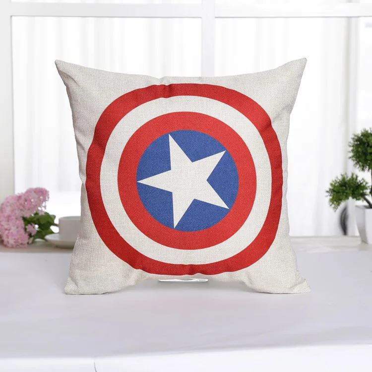 1 шт. 45*45 см наволочки для подушек серии супергероев Marvel, Супермен, Бэтмен, американский капитан, хлопковая наволочка для подушек