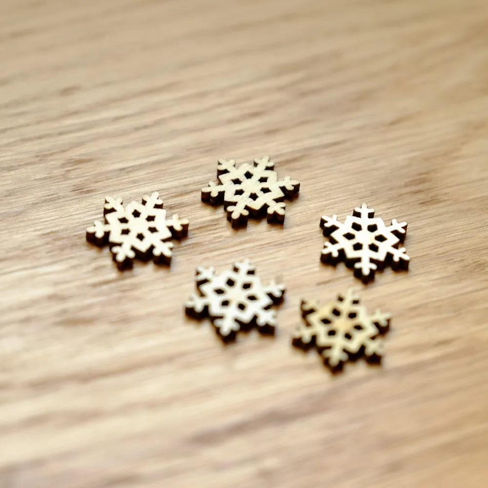 100 шт. деревянные пуговицы снежинки для рукоделия|wooden buttons|buttons for salescrapbook sales |