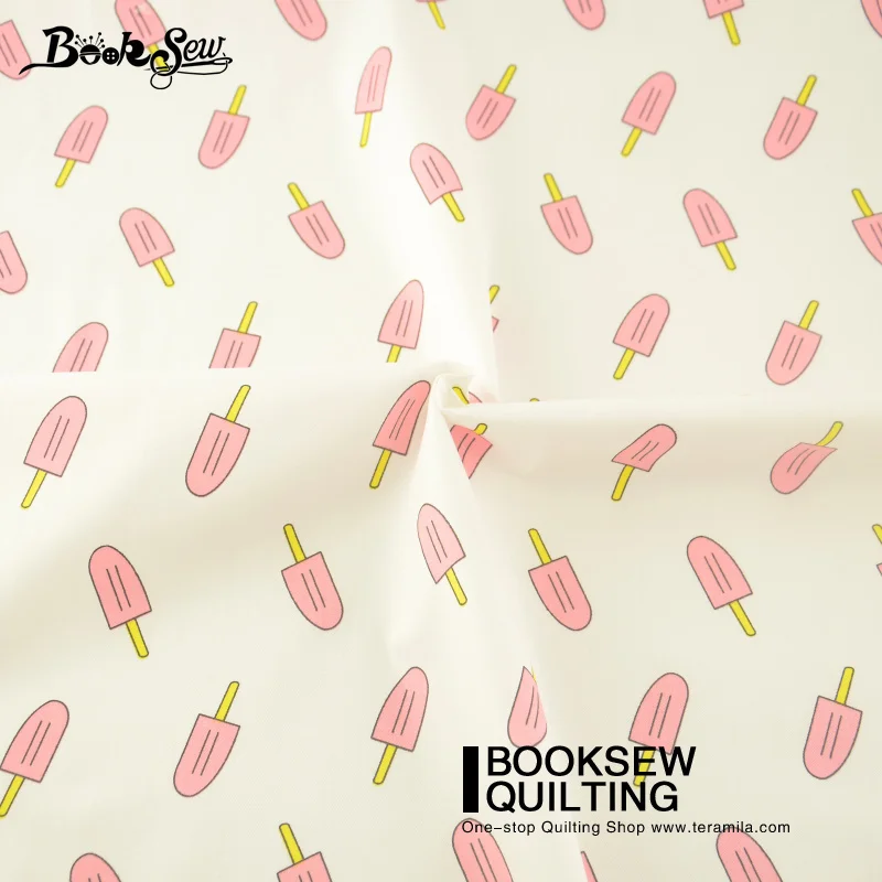 Booksew Новое поступление светло-розовые палочки дизайн белая хлопчатобумажная