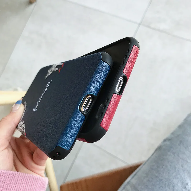 Silk base couple phone case for iPhoneXR XSMAX XS X iPhone 8 plus iPhone6s 6 7 cover stripe puppy dog |