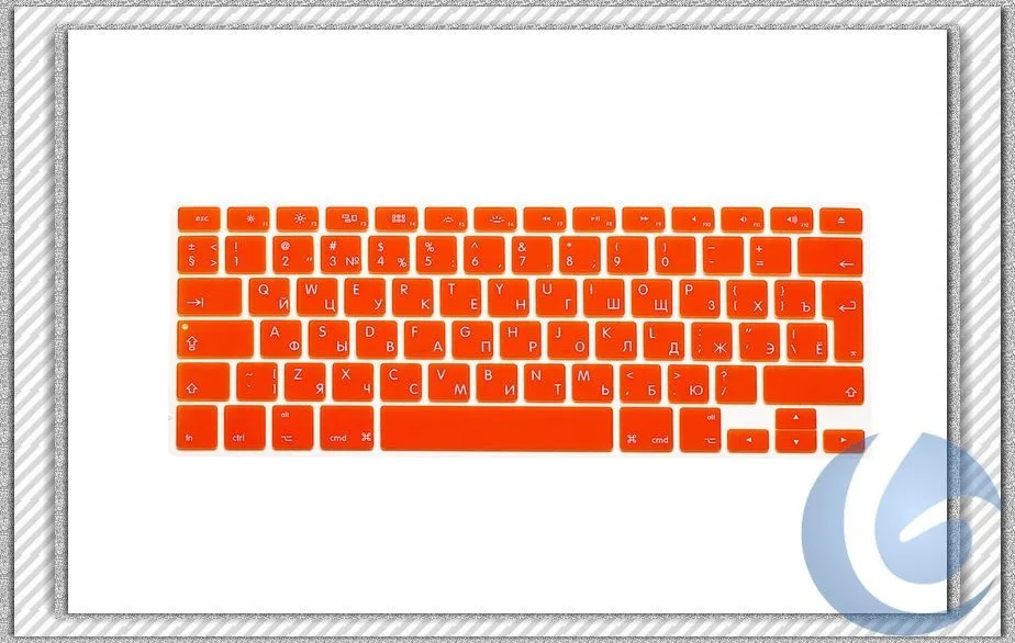 500 шт.) русский наполовину прозрачный силиконовый чехол для Apple MacBook 13 15 дюйм(ов)(версия ЕС, русский) meafo