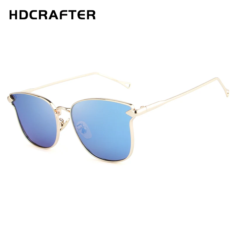 Женские винтажные солнцезащитные очки HDCRAFTER Зеркальные Солнцезащитные кошачий