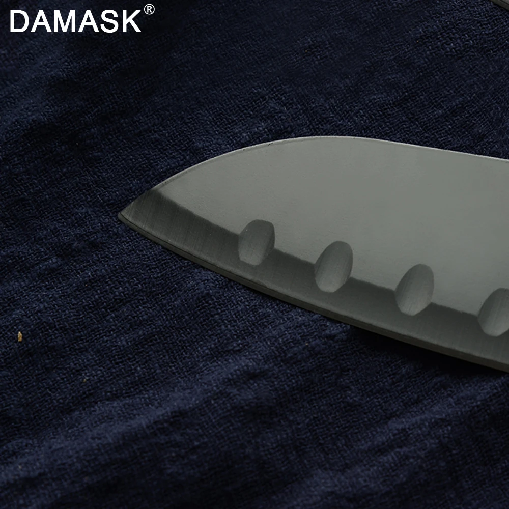 Damask нож шеф повара 3Cr13 стальные ножи с крышками для нарезки хлеба Santoku Vegetabl ручки
