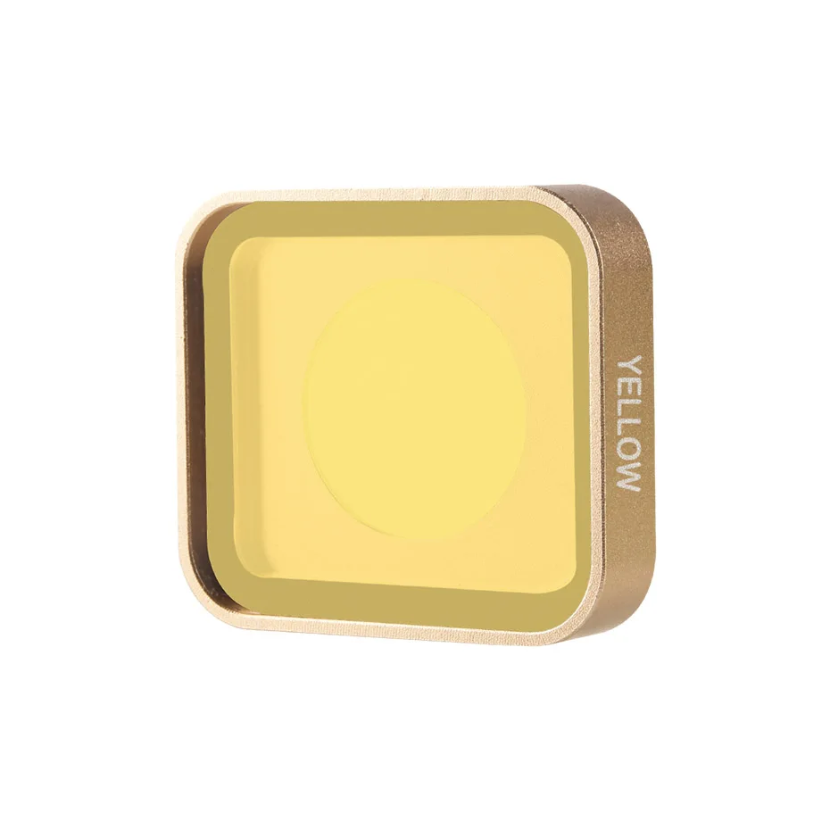 Yellow TENENELE Hero7 фильтр для спортивной камеры UV/CPL/ND 4 8 16 32 фильтры нейтральной плотности для GoPro Hero 5 6 7 черный аксессуар для объектива золотой - Цвет: Yellow
