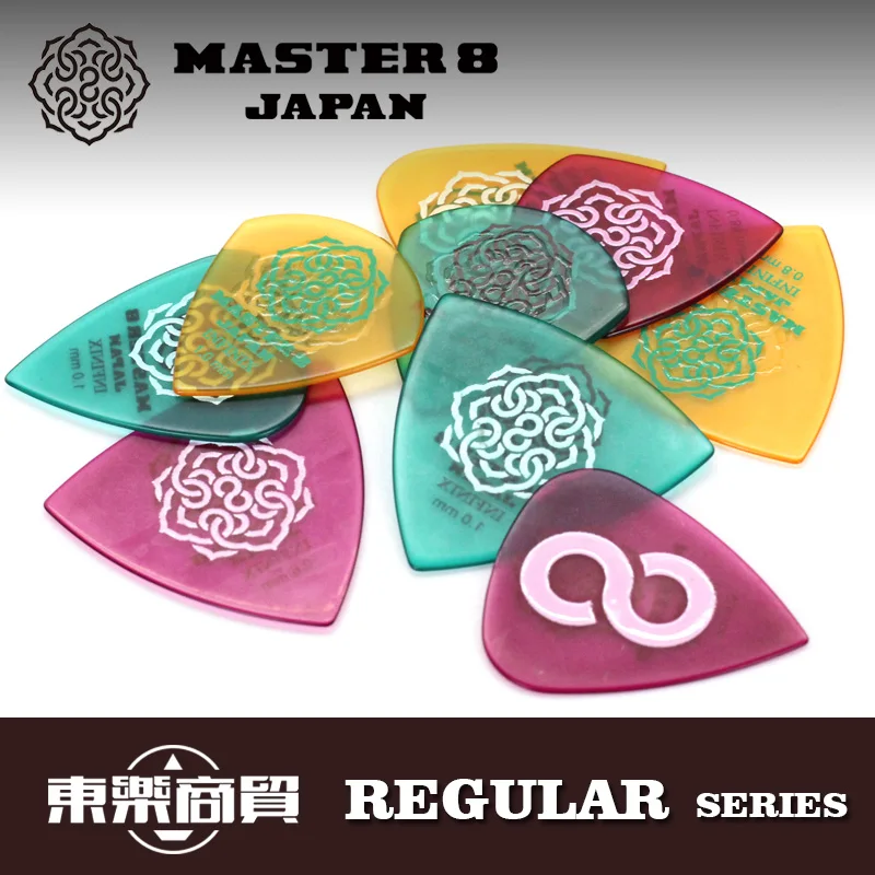 

Медиатор для гитары MASTER 8, Япония, 0,6/0,8/1,0/1,2 мм, твердый, с резиновой рукояткой