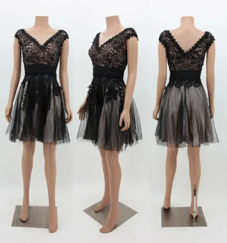 Платье женское кружевное без рукавов пикантное вечернее с цветочным принтом для