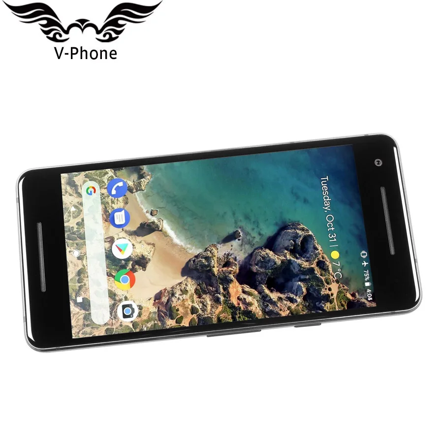 Абсолютно " ЕС Версия Google Pixel 2 128 Гб мобильный телефон Snapdragon 835 Восьмиядерный 4 Гб 64 Гб отпечаток пальца 4G смартфон