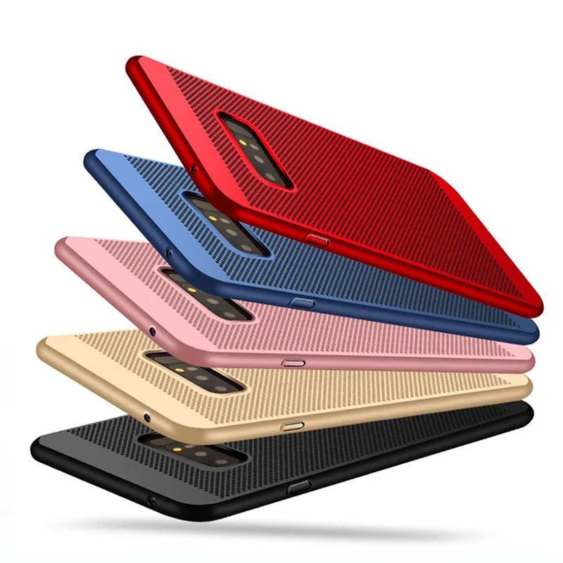 YueTuo чехол для samsung galaxy S10 plus lite s10e s10plus s10lite s 10 дышащая сетка излучающий телефон Жесткий чехол 3d