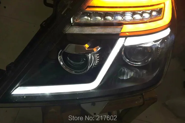 Для Nissan Patrol Infiniti QX56 светодиодный фар 2014 V2 с поворотник светильник автомобильный s