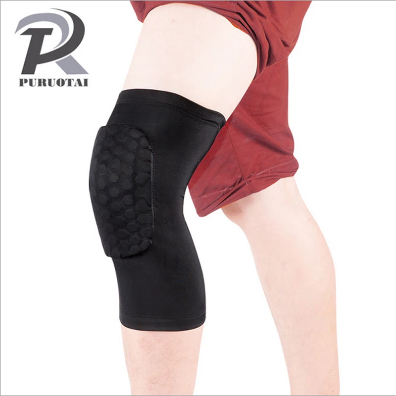 1 Pcs Breathable Sports Football Basketball Knee Pads Honeycomb Brace Leg Sleeve Calf Compression Support Protection | Спорт и