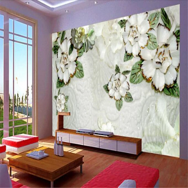 3d фотообои beibehang на заказ настенные фрески наклейки скульптура магнолия гостиная