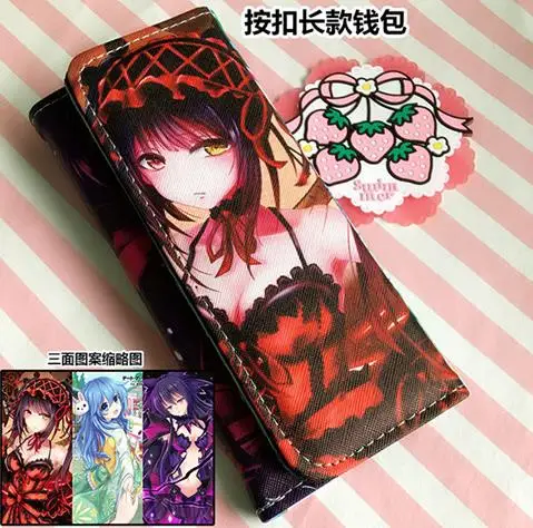 date a live Мультфильм yuri on ice/date a live/naruto/lovelive/natsume yuujinchou/cell at work pu клатч длинный кошелек кредитный держатель для карт кошелек - Цвет: date a live