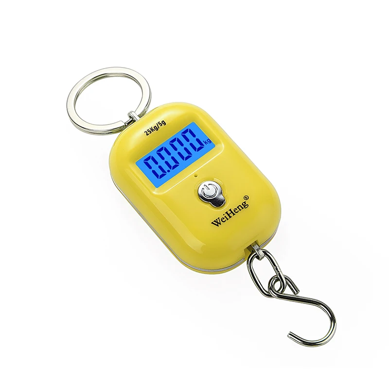 Urijk 25кг X 5,0 г/10 г Мини цифровые весы с ЖК-дисплей Дисплей Подсветка Чемодан весы для рыбалки и взвешивания Чемодан путешествия электронные весы