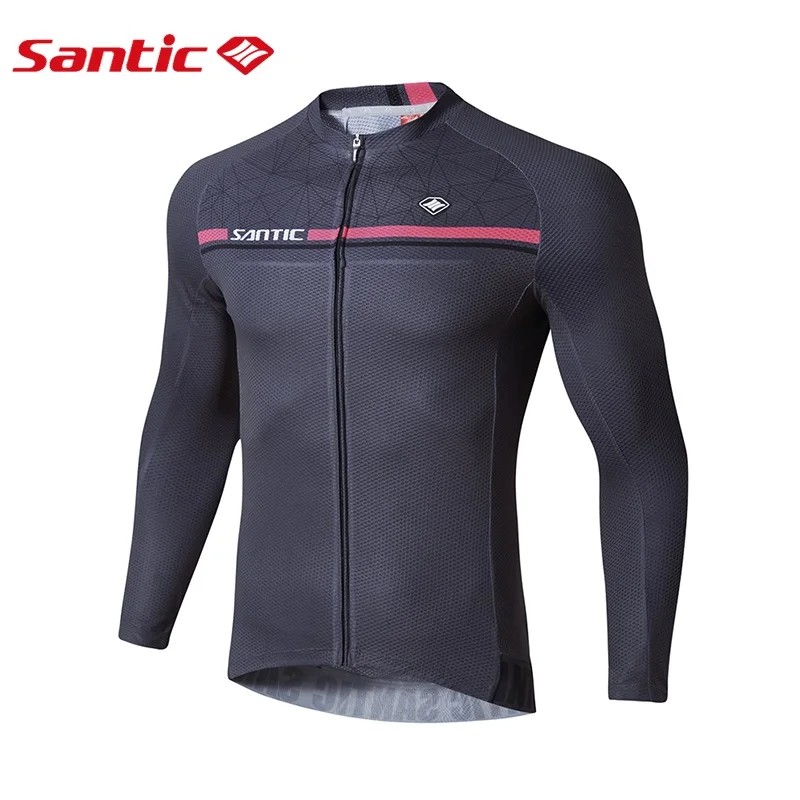 WM7C01079G Santic мужские трикотажные изделия с длинными рукавами для велоспорта Pro Fit удобные солнцезащитные дорожный велосипед MTB Топ Джерси весенние летние свитера 7C01079 - Цвет: WM7C01079G