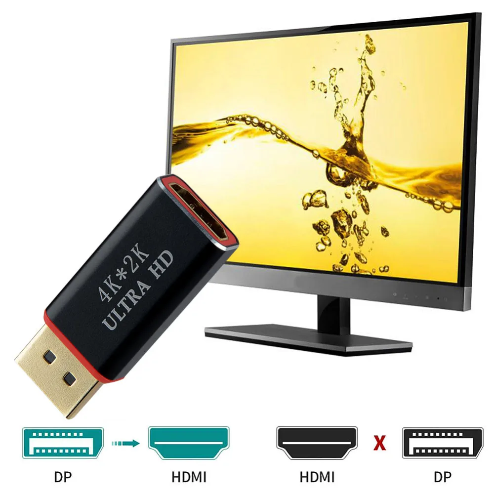 1 шт. переходник DP HDMI совместимый с портом дисплея папа мама [4K x 2K @ 30 Гц 2160p] Ultra HD