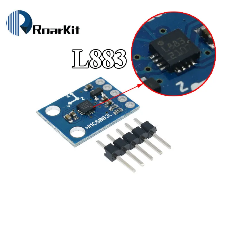 Оригинальный трехосевой компас магнитометр L883 HMC5883L совместим с Arduino по всему